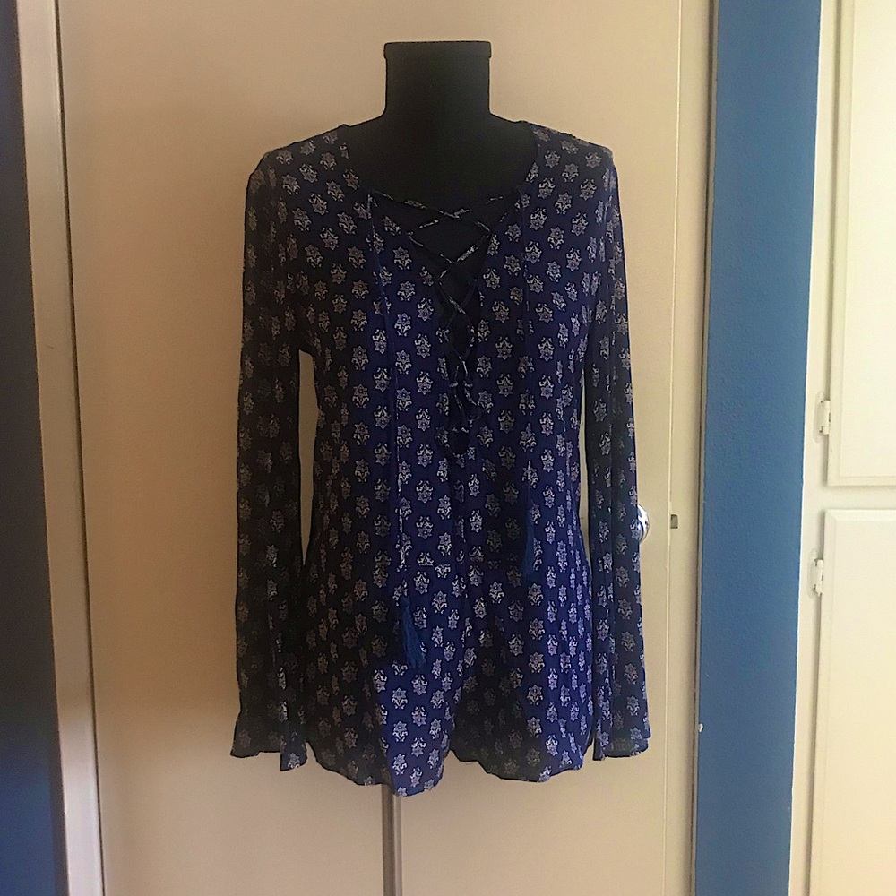 Printed Bell Sleeve Romper